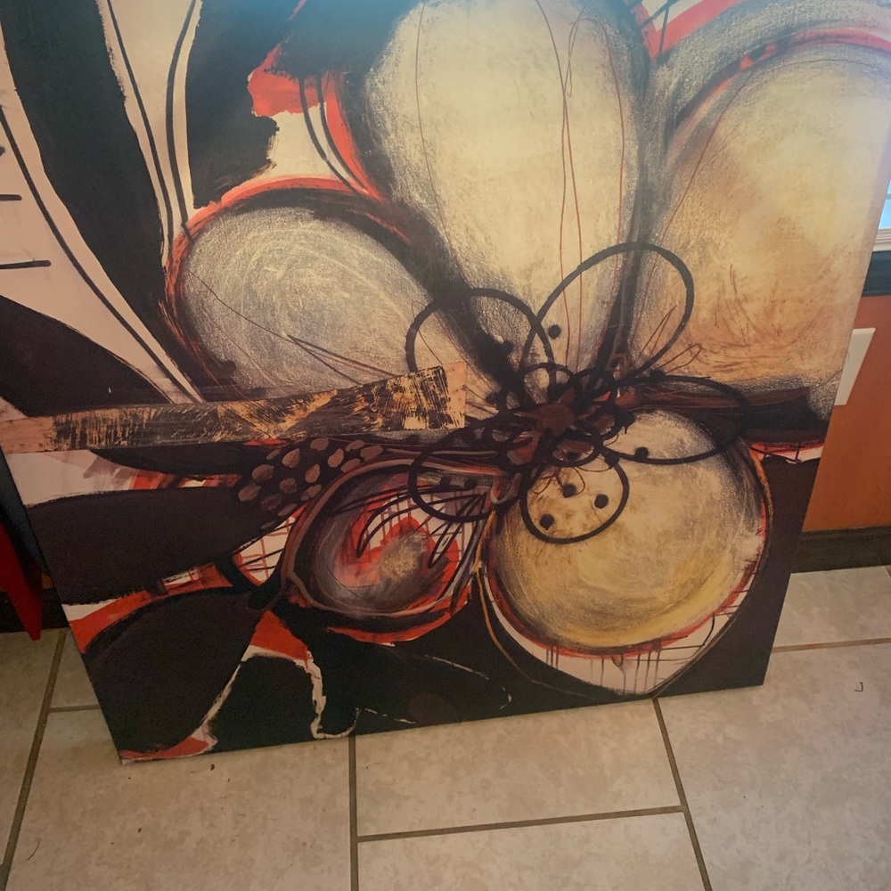 Abstract Floral Canvas Art